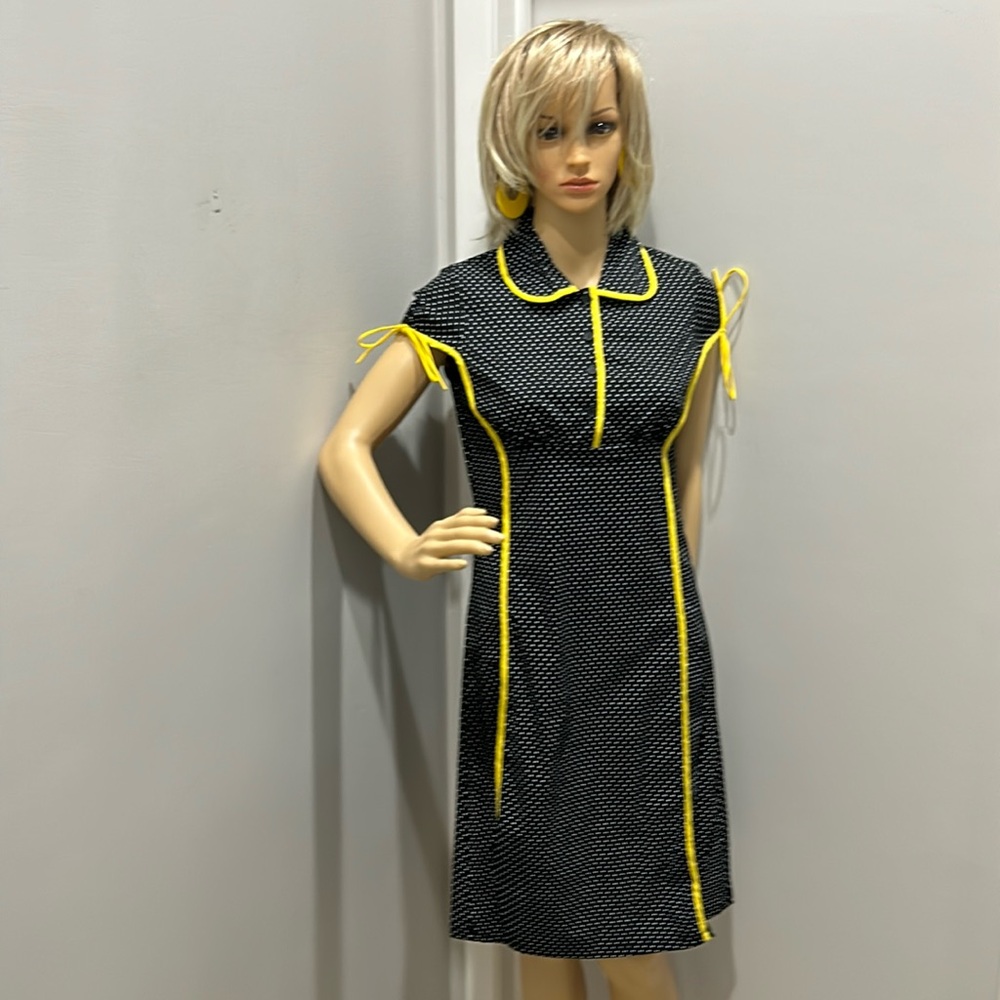 Morbid Threads Vintage Black & White Polkadot Cotton Dress. Size M